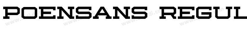 poensans regular字体转换